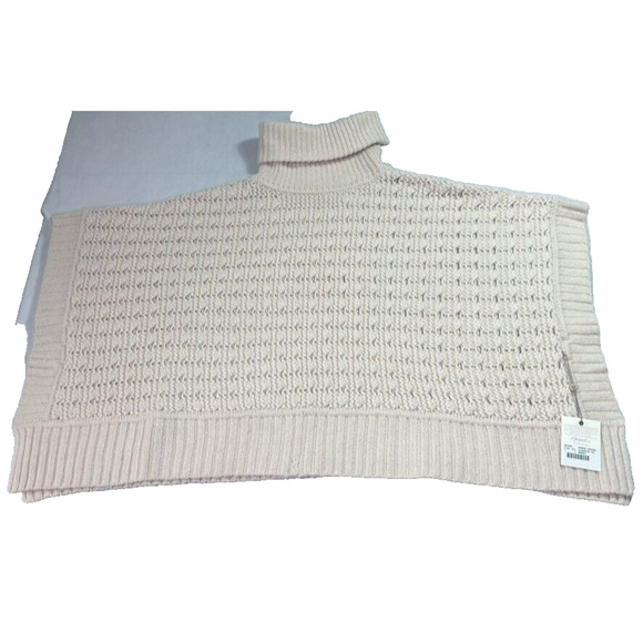 Margaret O'leary Poncho Shrug Womens Size 1 Knit Turtle Neck Lambswool Blend - Picture 2 of 7